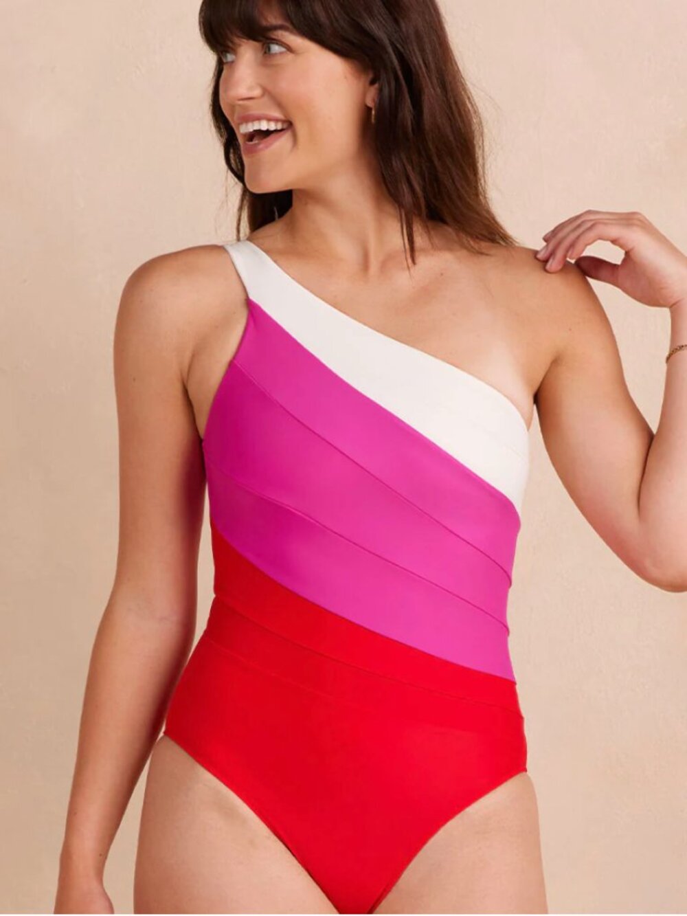Summersalt Sidestroke Limited Edition  Lava & Hibiscus & White Sand